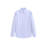 Men's Blue Wrinkle-Free Long-Sleeve Shirt